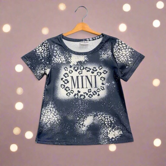 L/XL NEW Girls "MINI" Print Graphic Tee Cheetah - Mom and Me Matching Shirts - Picture 3 of 7